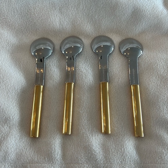 Retroneu 4 pc Demitasse Spoon Set - Gold and Silver Tone - Picture 2 of 8